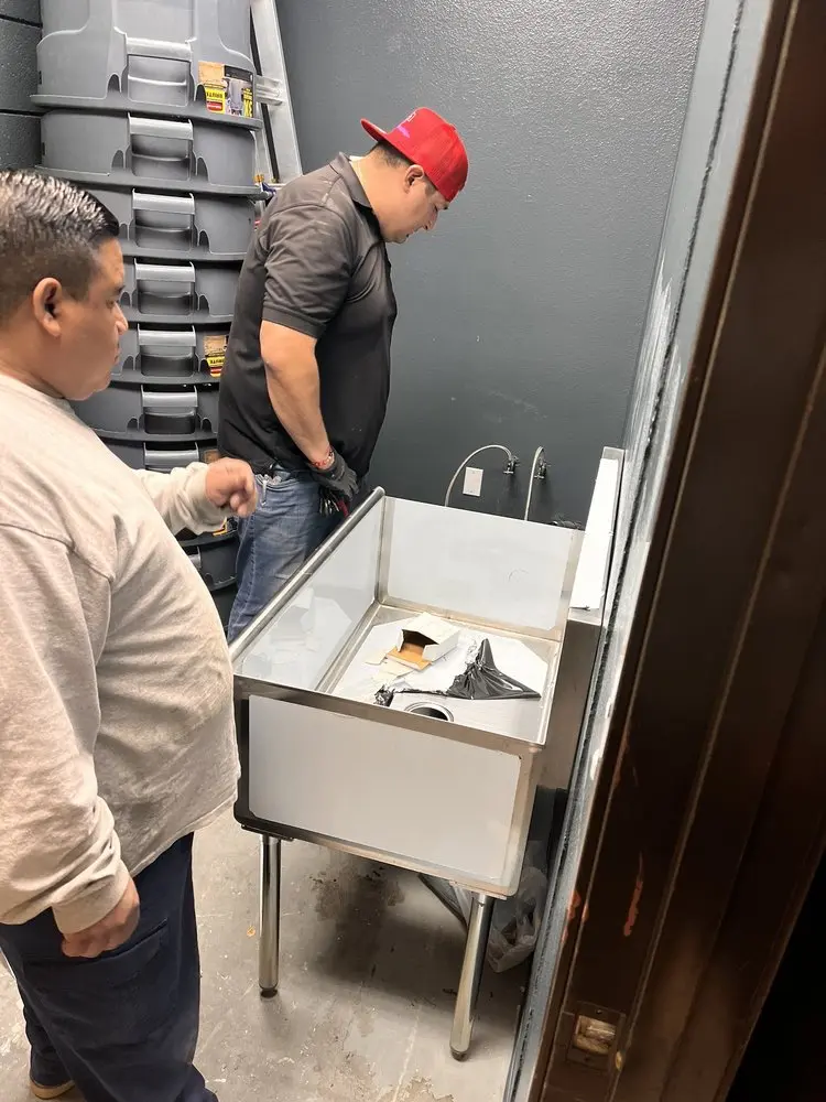 Commercial plumbing and sink installation in Farmington